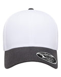 Flexfit 110M 110 Mesh-Back Cap - Dark Heather/ White/ White - front