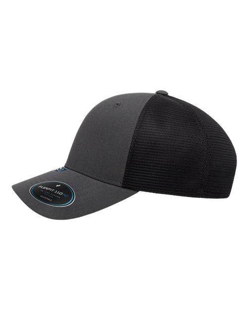Flexfit 110MNU 110 NU Mesh Cap - Charcoal/ Black - side