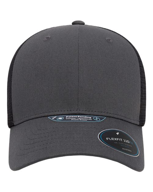Flexfit 110MNU 110 NU Mesh Cap - Charcoal/ Black - front
