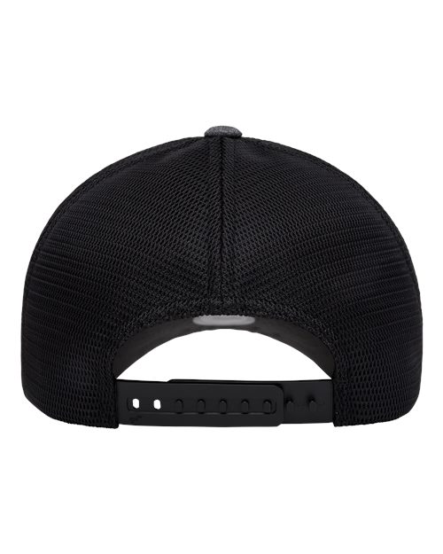 Flexfit 110MNU 110 NU Mesh Cap - Melange Charcoal/ Black - back