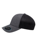 Flexfit 110MNU 110 NU Mesh Cap - Melange Charcoal/ Black - side