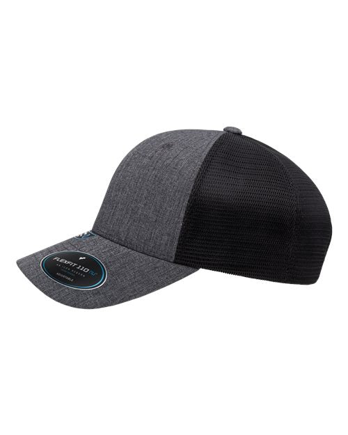Flexfit 110MNU 110 NU Mesh Cap - Melange Charcoal/ Black - side