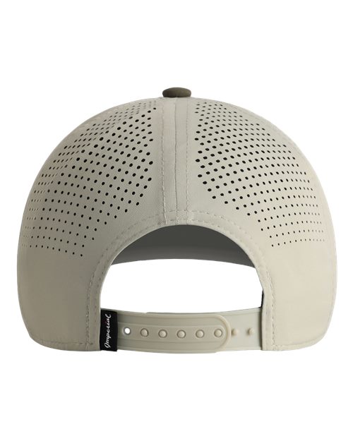 Imperial 7064 The Elements Recycled Two-Tone Performance Cap - Putty/ Olive Green - back