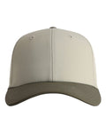 Imperial 7064 The Elements Recycled Two-Tone Performance Cap - Putty/ Olive Green - front