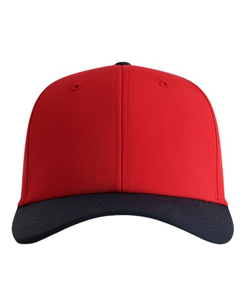 Imperial 7064 The Elements Recycled Two-Tone Performance Cap - Red/ Navy - front