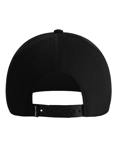 Imperial 7068 The Ironclad Recycled Perforated Cap - Black - back