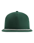 Imperial DNA001 The Original Rope Five-Panel Cap - Forest Green/ White - front