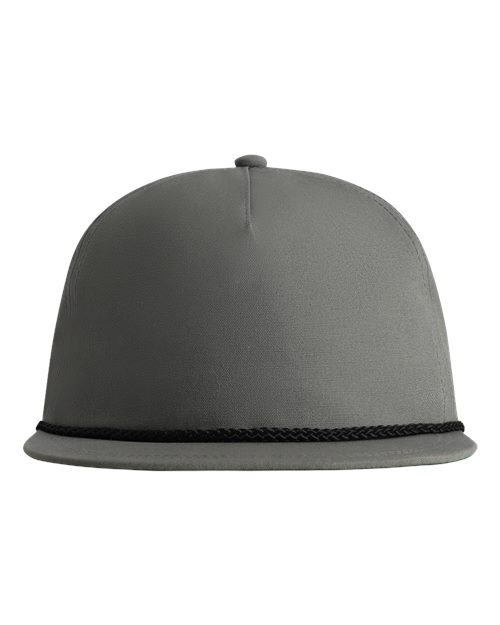 Imperial DNA001 The Original Rope Five-Panel Cap - Frost Grey/ Black - front