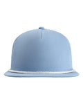 Imperial DNA001 The Original Rope Five-Panel Cap - Light Blue/ White - front