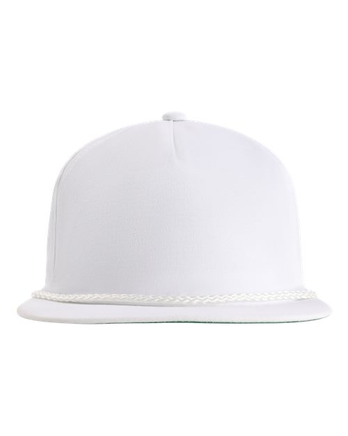 Imperial DNA001 The Original Rope Five-Panel Cap - White/ White - front