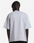 Shaka Wear SHMCS Unisex Max Heavyweight Cropped T-Shirt - Heather Grey - model back