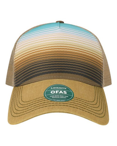 LEGACY OFAFP Old Favorite Five-Panel Trucker Cap - Earth Stripe - front