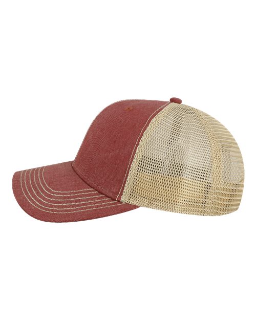 LEGACY OFMPS Old Favorite Mid Pro Trucker Cap - Cardinal/ Khaki - side