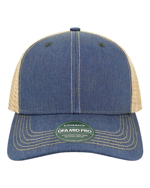 LEGACY OFMPS Old Favorite Mid Pro Trucker Cap - Royal/ Khaki - front