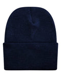 Unionwear 99C176 Solid Knit Ski Hat - Navy - back