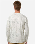 HUK H1200718 Men's Airweight KS Printed Crewneck Pullover - Egret - model back