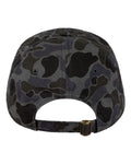 Valucap VC300A Bio-Washed Classic Dad Hat - Black Duck Camo - back