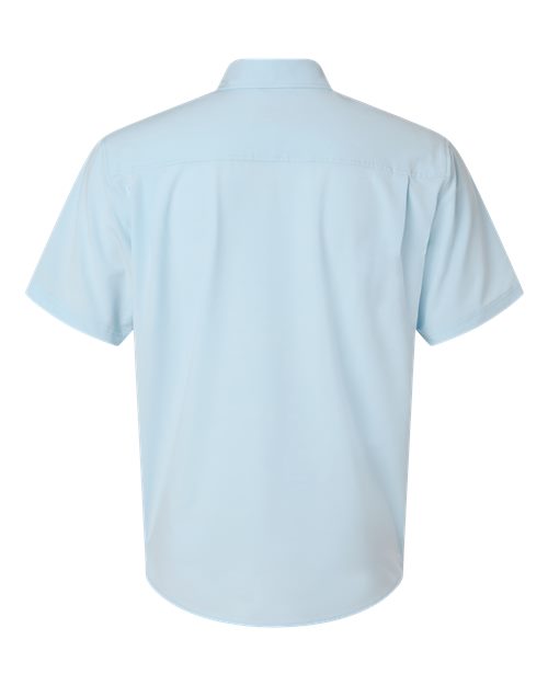 HUK H150154 Men's Kona Short Sleeve Solid Shirt - Coastal Drift Heather - back