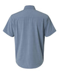 HUK H150154 Men's Kona Short Sleeve Solid Shirt - Stormy Blue - back