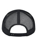 Valucap VC955 Poly Twill Trucker Cap - Black - back