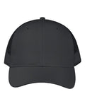 Valucap VC955 Poly Twill Trucker Cap - Black - front