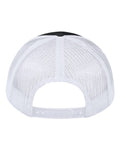 Valucap VC955 Poly Twill Trucker Cap - Black/ White - back