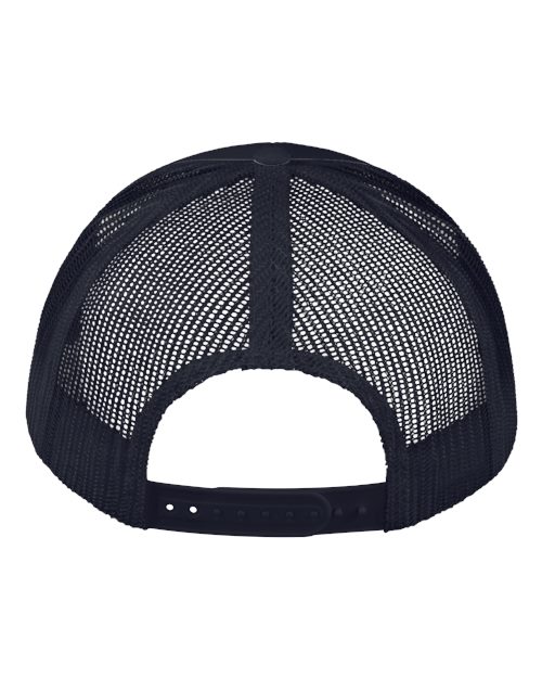 Valucap VC955 Poly Twill Trucker Cap - Navy - back