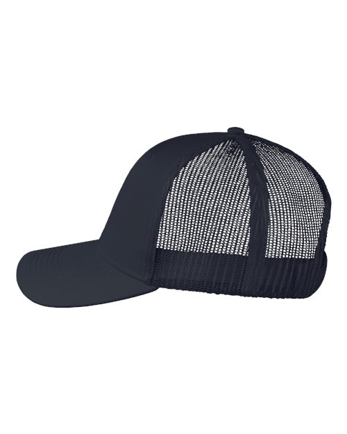 Valucap VC955 Poly Twill Trucker Cap - Navy - side