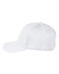 Valucap VC955 Poly Twill Trucker Cap - White - side