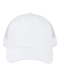Valucap VC955 Poly Twill Trucker Cap - White - front