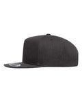 Yupoong 6007 Five-Panel Cotton Twill Snapback Cap - Dark Heather Grey - side