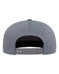 Yupoong 6007 Five-Panel Cotton Twill Snapback Cap - Light Heather Grey - back