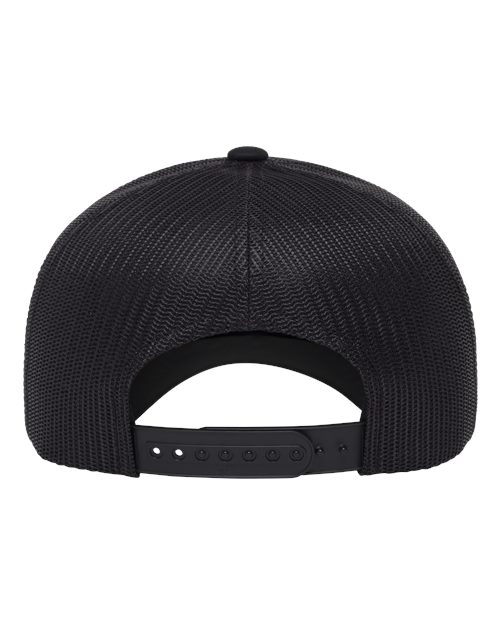 Yupoong 6606BD Retro Trucker Rope Cap - Black - back