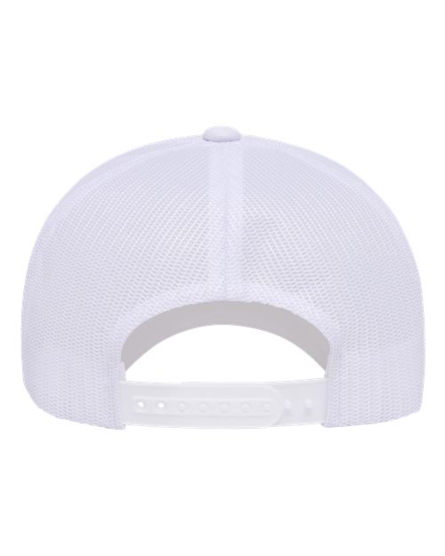 Yupoong 6606BD Retro Trucker Rope Cap - White - back