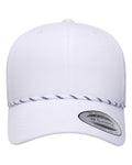 Yupoong 6606BD Retro Trucker Rope Cap - White - front