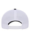 Yupoong 6606BD Retro Trucker Rope Cap - Black/ White - back