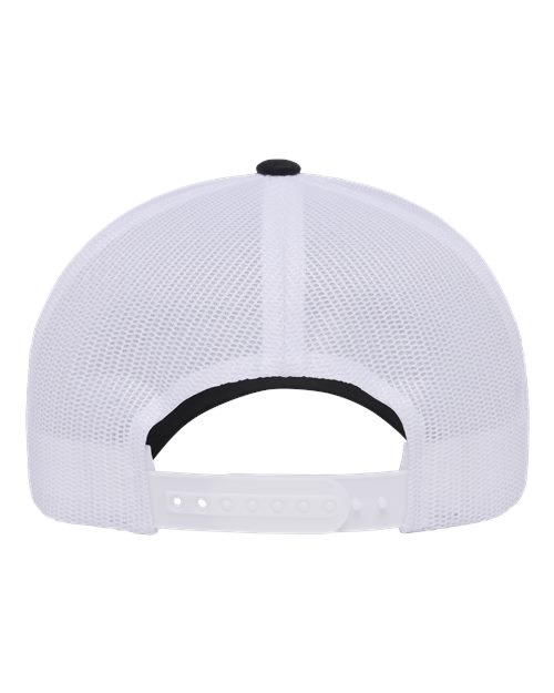 Yupoong 6606BD Retro Trucker Rope Cap - Black/ White - back