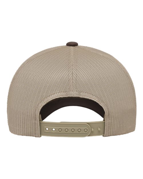 Yupoong 6606BD Retro Trucker Rope Cap - Brown/ Khaki - back