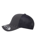 Yupoong 6606BD Retro Trucker Rope Cap - Charcoal - side