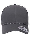 Yupoong 6606BD Retro Trucker Rope Cap - Charcoal - front
