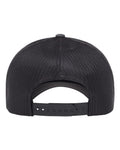Yupoong 6606BD Retro Trucker Rope Cap - Charcoal/ Black - back