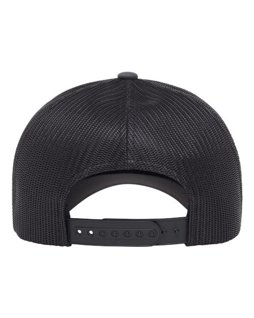 Yupoong 6606BD Retro Trucker Rope Cap - Charcoal/ Black - back