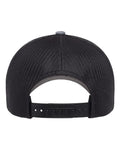 Yupoong 6606BD Retro Trucker Rope Cap - Heather Grey/ Black - back