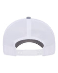 Yupoong 6606BD Retro Trucker Rope Cap - Heather Grey/ White - back