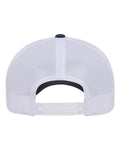 Yupoong 6606BD Retro Trucker Rope Cap - Navy/ White - back