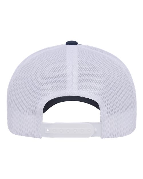 Yupoong 6606BD Retro Trucker Rope Cap - Navy/ White - back
