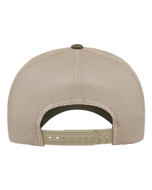 Yupoong 6606BD Retro Trucker Rope Cap - Moss Green/ Khaki - back