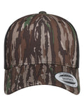 Yupoong 6606 Retro Trucker Cap - Realtree Original/ Black - front