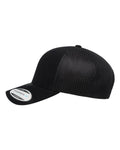 Yupoong 6606NU NU Retro Trucker Cap - Black - side