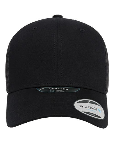 Yupoong 6606NU NU Retro Trucker Cap - Black - front